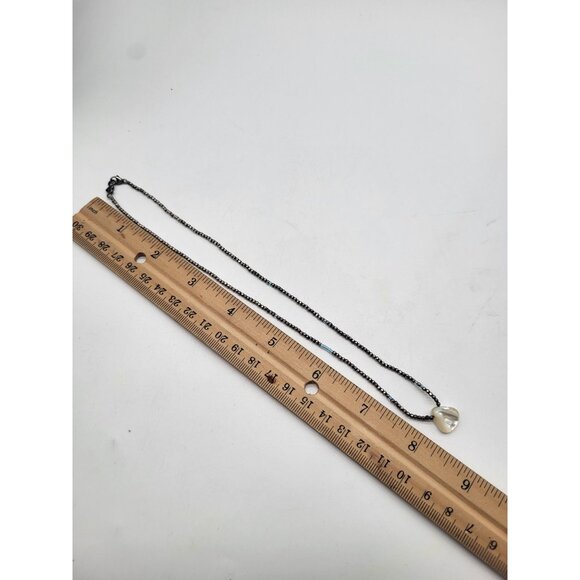 VTG Designer Colleen Lopez Sterling Silver Pearl Beaded Necklace Dainty - Picture 9 of 10